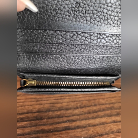 Gucci Wallet Blind For Love Bee Black GG Foldover Snap - Picture 8 of 9